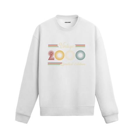 Retro çizgili Klasik Vintage 2000 Limited Edition Colermi sweatshirt