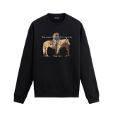 At sırtında sarılan kovboy figürlü, romantik western temalı Colermi sweatshirt.