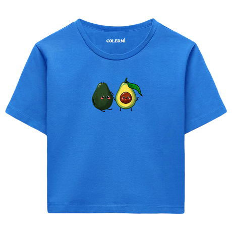 Colermi Kadın Crop Top Tişört -  Avokado