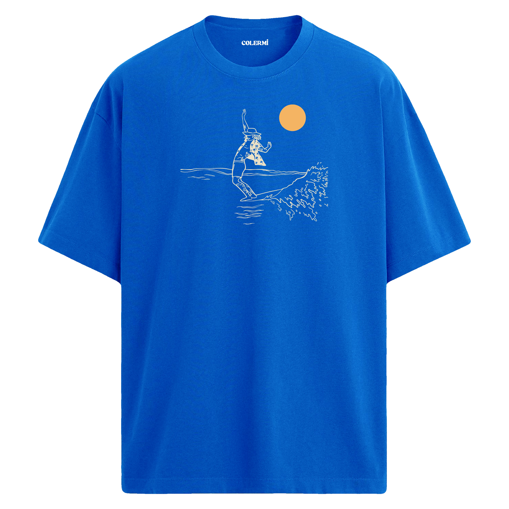 Güneş Altında Surf Oversize T-shirt görsel 3 | Colermi