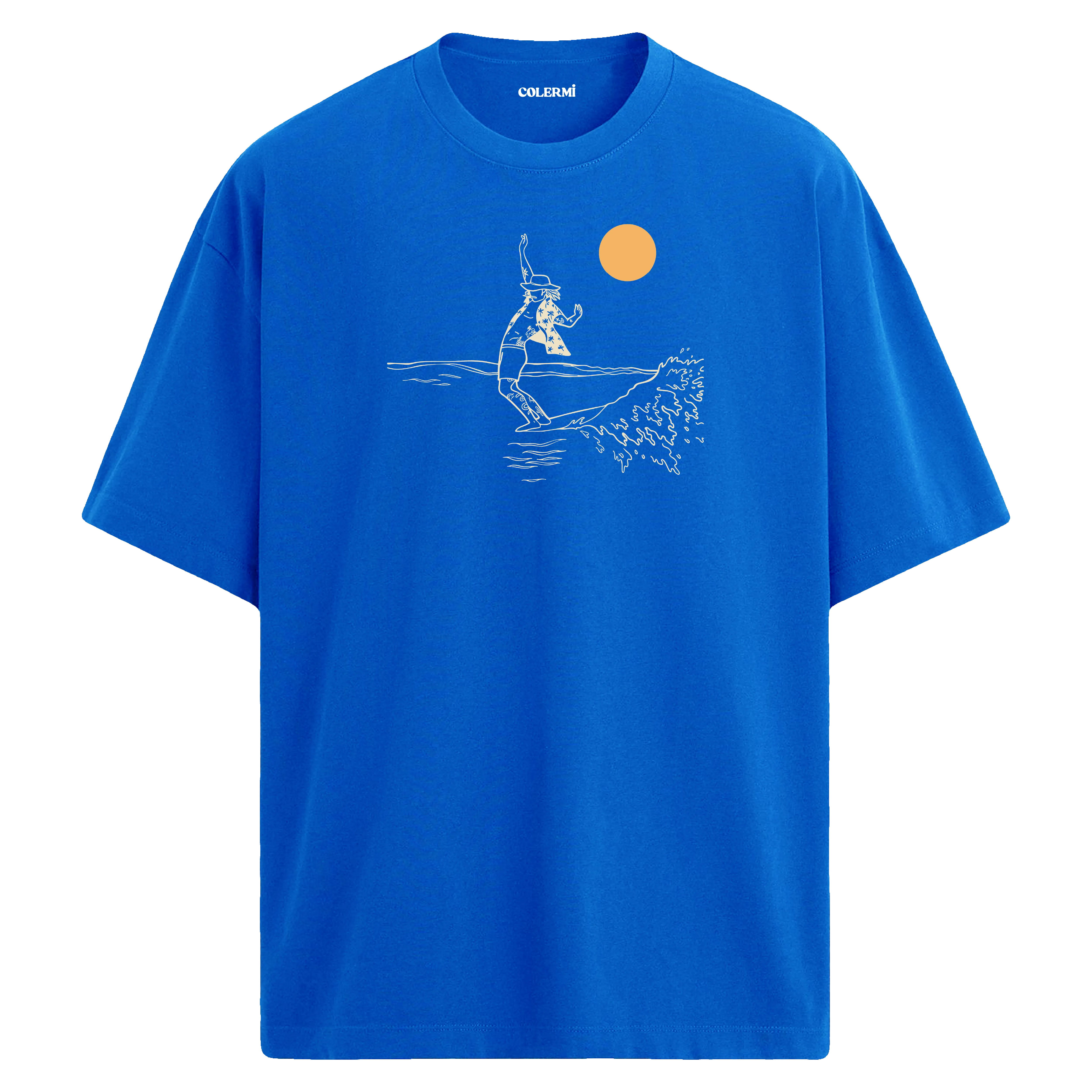 Güneş Altında Surf Oversize T-shirt görsel 3 | Colermi