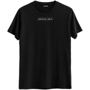 Özgün ve cool bir mesaj veren "Unavailable" baskılı siyah Bisiklet Yaka T-Shirt.