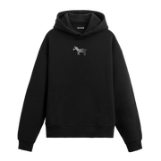 Mono Zebra Graphic Hoodie - Minimalist Design, Bold Contrast