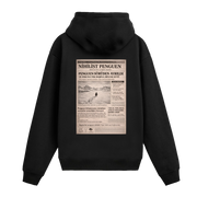 Nihilist Penguen Gazete Baskılı Hoodie
