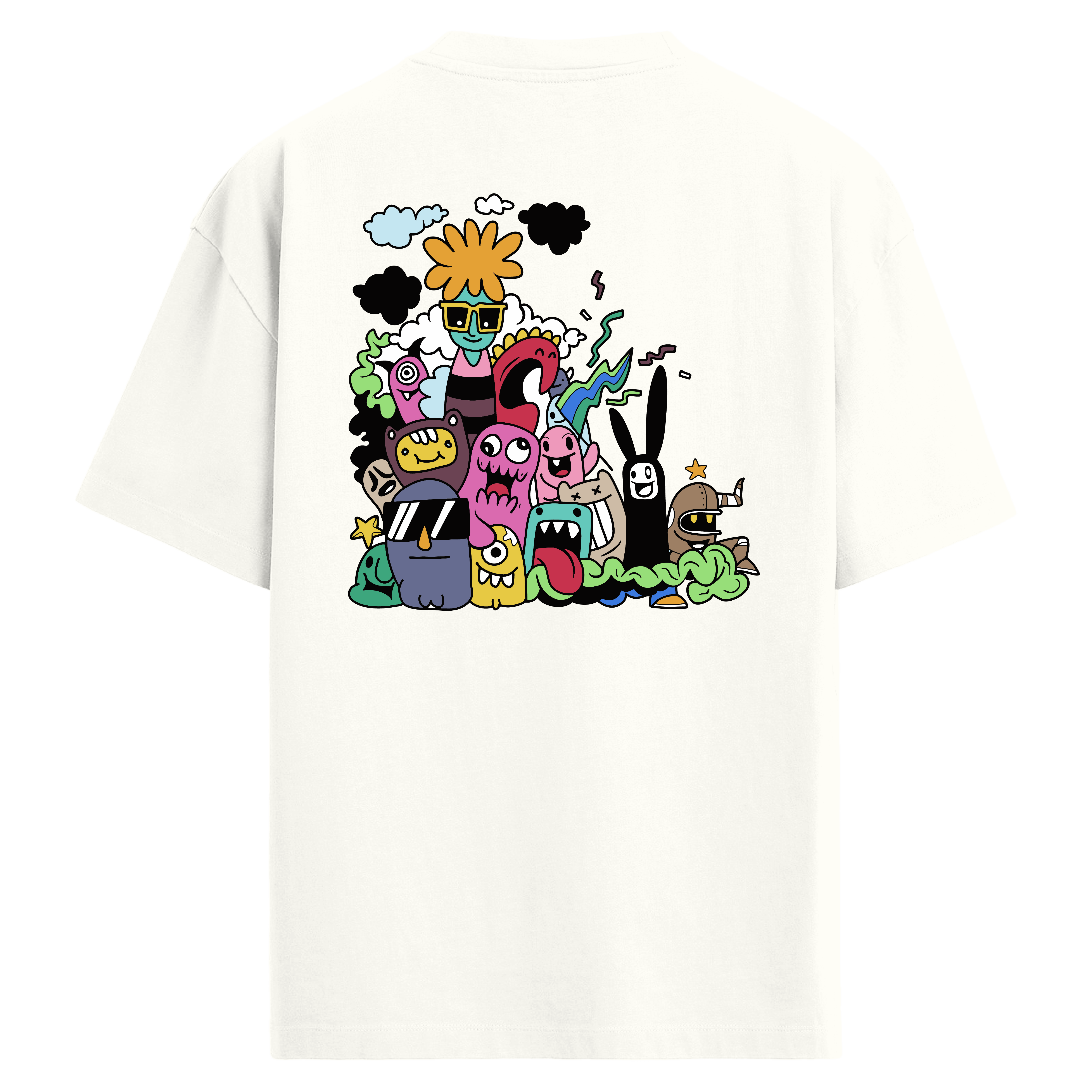 Colermi Character Stack Sırt Baskılı Oversize Tişört