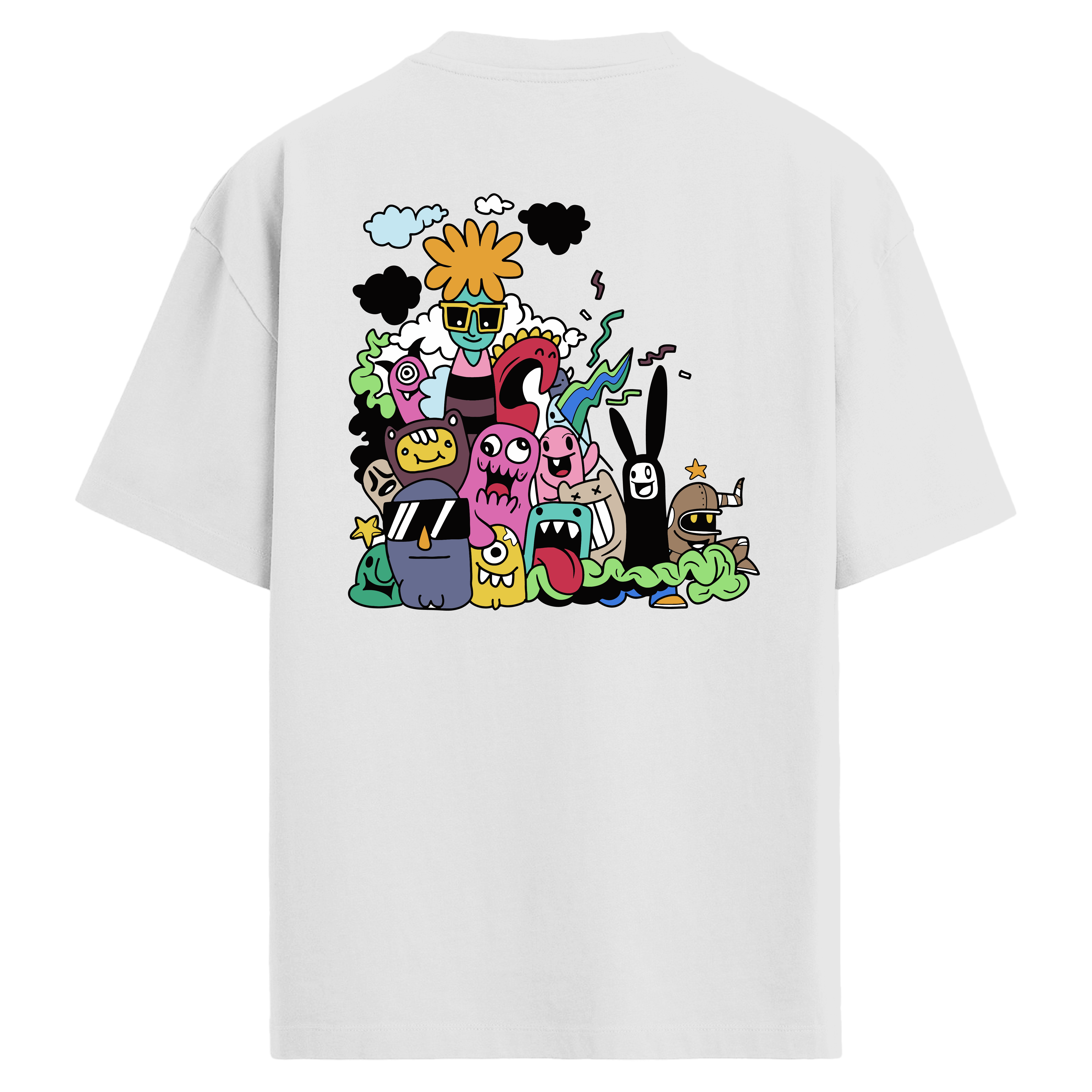 Colermi Character Stack Sırt Baskılı Oversize Tişört