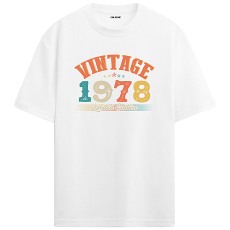 Vintage Crew Neck Oversized T-Shirt - Echo 1978