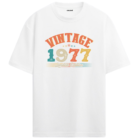 Vintage Crew Neck Oversized T-Shirt - Echo 1977