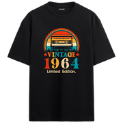 1964 Mixtape Oversized T-Shirt - Retro Cassette Design