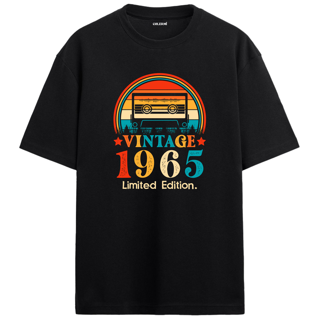 1965 Mixtape Oversized T-Shirt - Retro Cassette Design