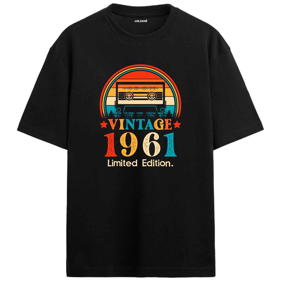 1961 Mixtape Oversized T-Shirt - Retro Cassette Design