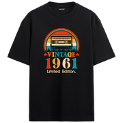 1961 Mixtape Oversized T-Shirt - Retro Cassette Design