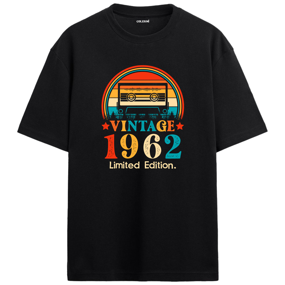 1962 Mixtape Oversized T-Shirt - Retro Cassette Design