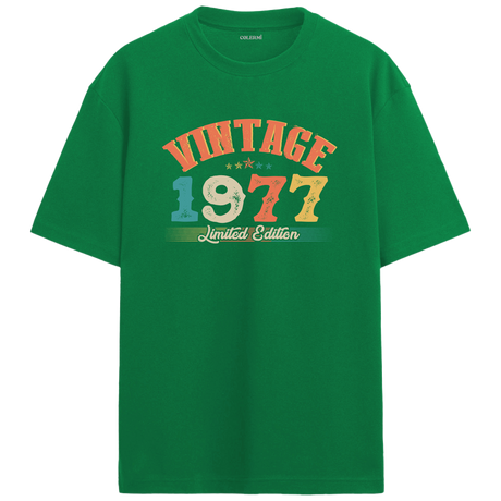 Vintage Crew Neck Oversized T-Shirt - Echo 1977