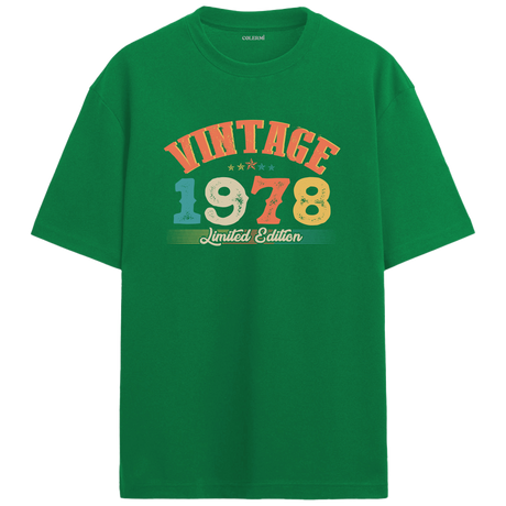 Vintage Crew Neck Oversized T-Shirt - Echo 1978