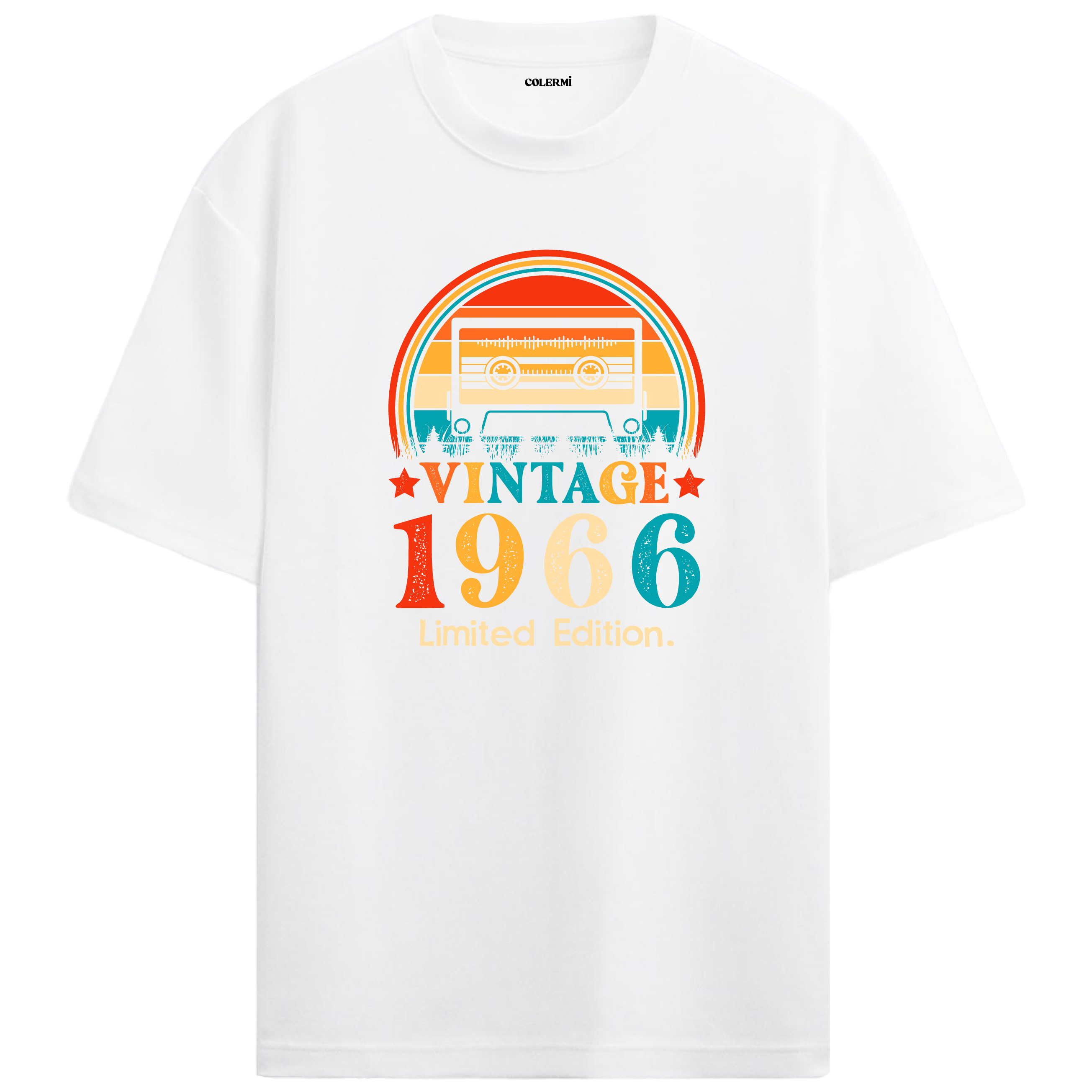 1966 Mixtape Oversized T-Shirt - Retro Cassette Design