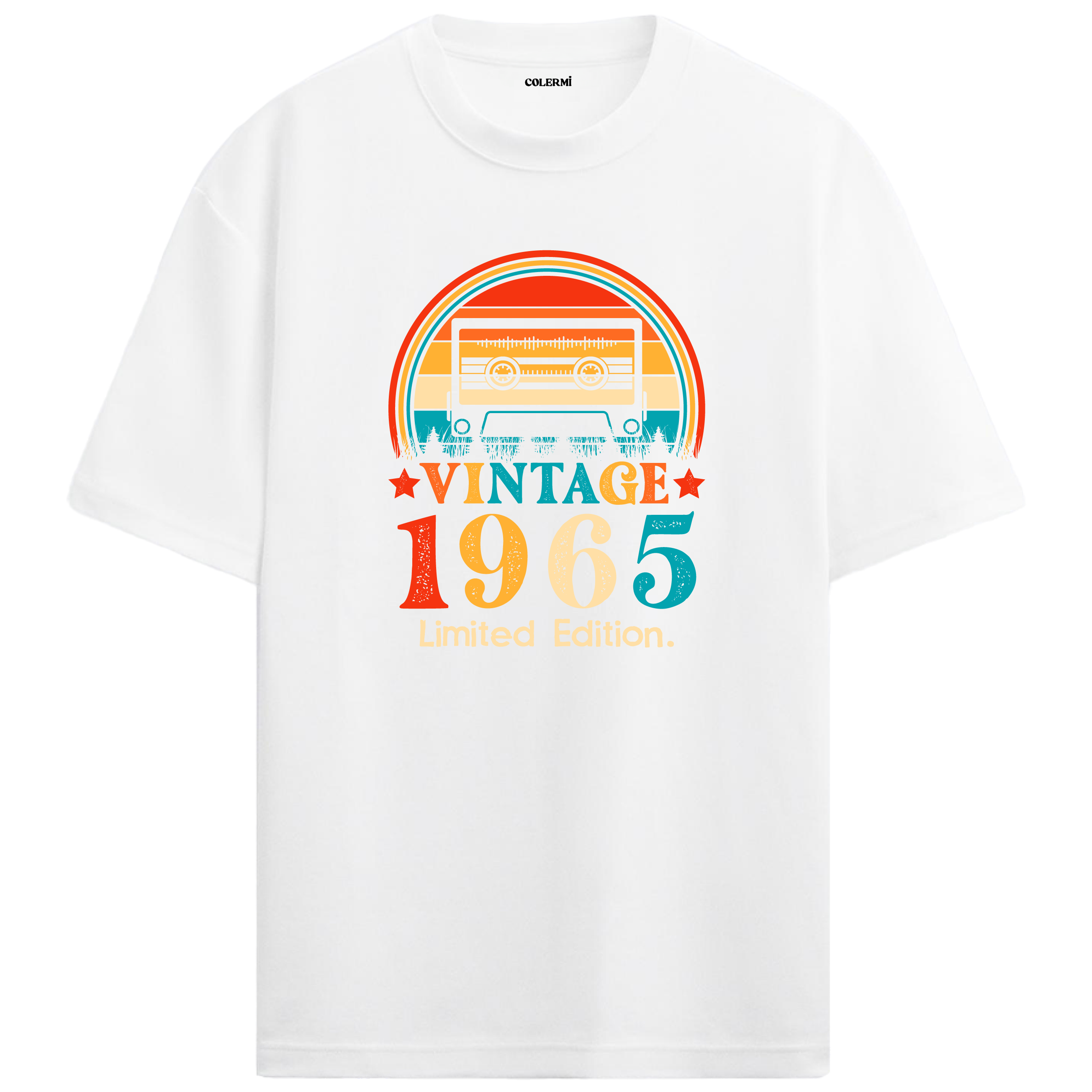 1965 Mixtape Oversized T-Shirt - Retro Cassette Design