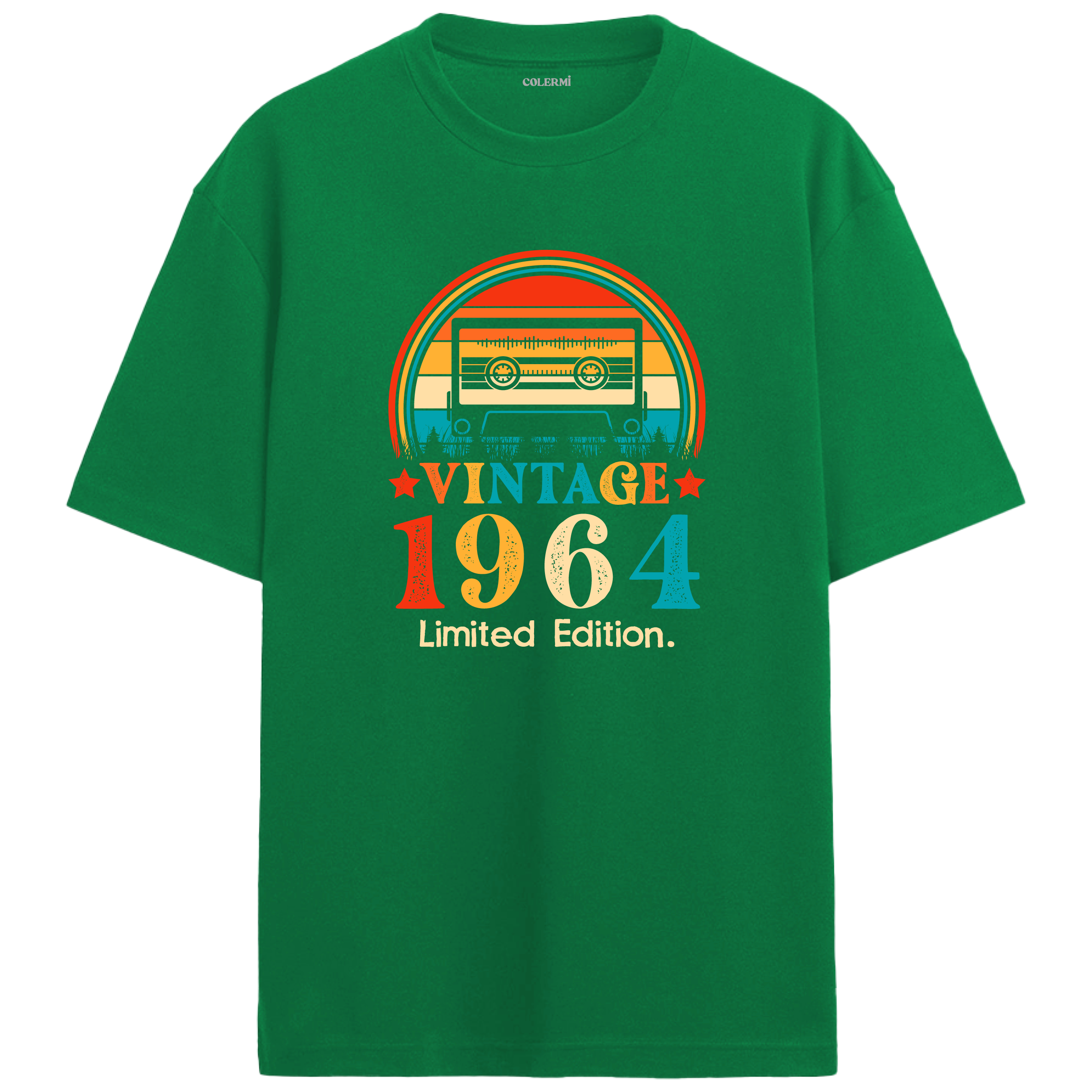 1964 Mixtape Oversized T-Shirt - Retro Cassette Design