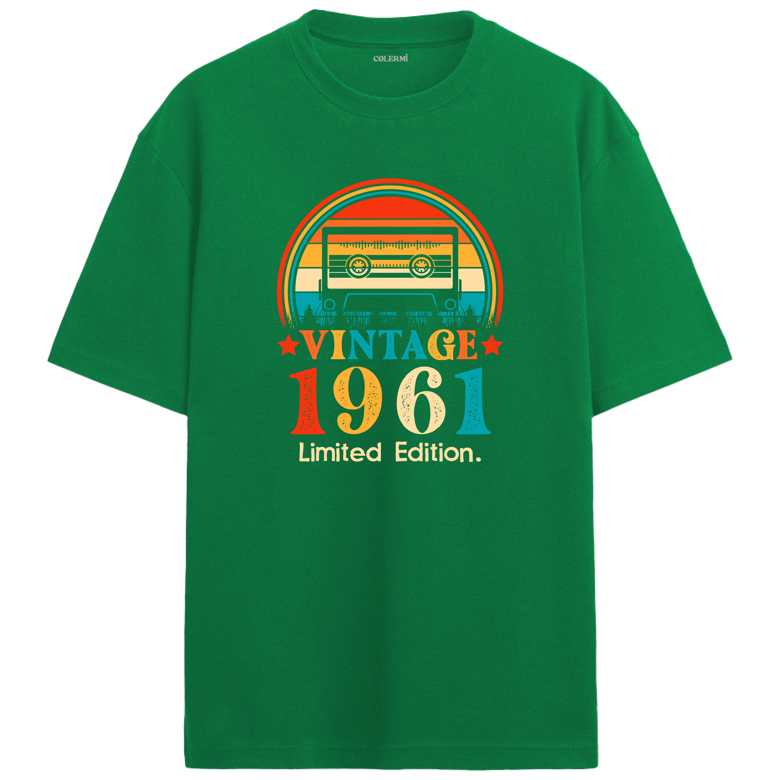 1961 Mixtape Oversized T-Shirt - Retro Cassette Design