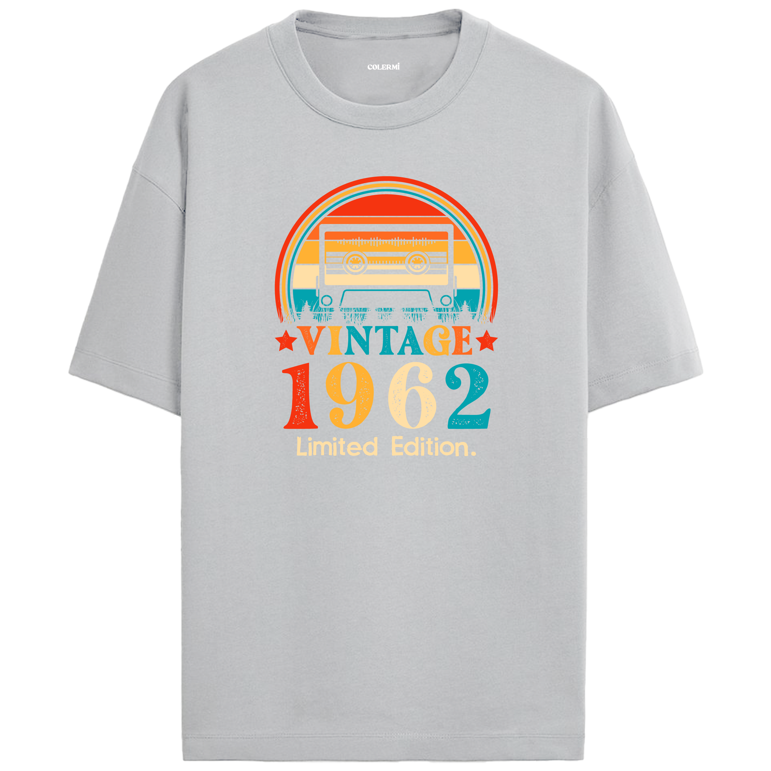 1962 Mixtape Oversized T-Shirt - Retro Cassette Design