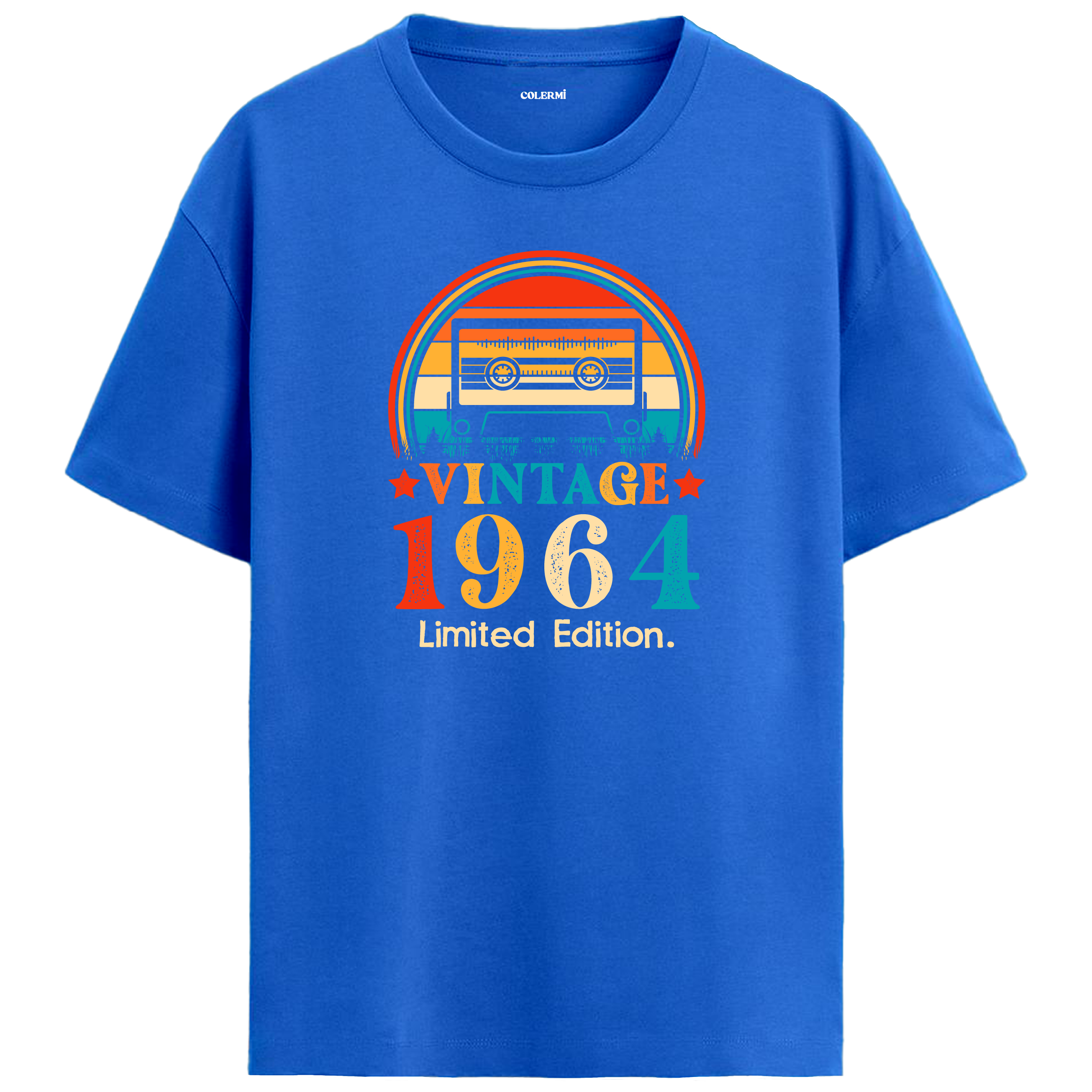 1964 Mixtape Oversized T-Shirt - Retro Cassette Design
