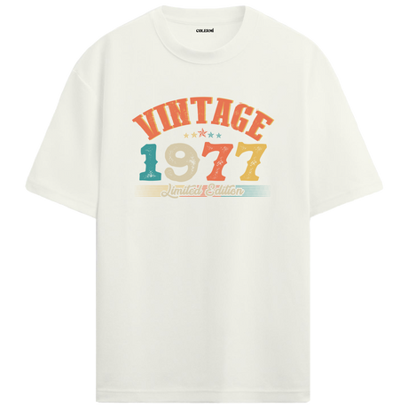 Vintage Crew Neck Oversized T-Shirt - Echo 1977