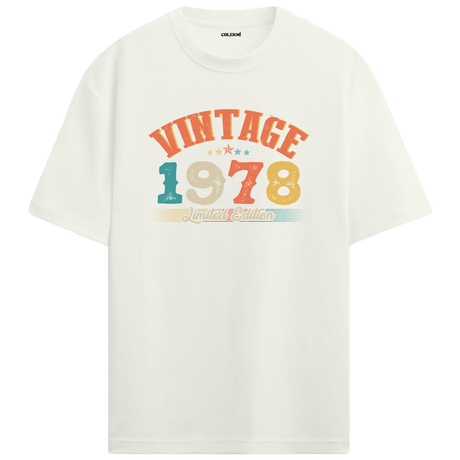 Vintage Crew Neck Oversized T-Shirt - Echo 1978