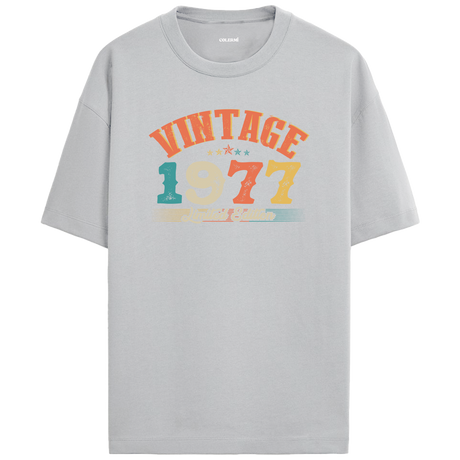Vintage Crew Neck Oversized T-Shirt - Echo 1977