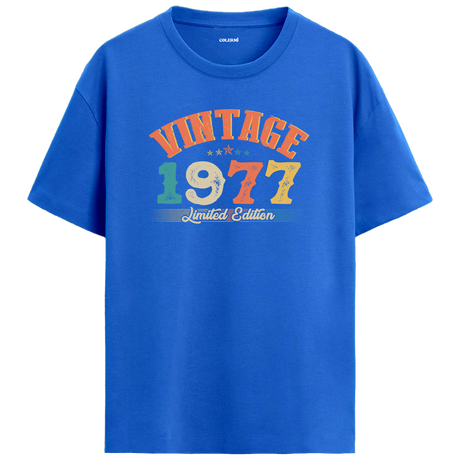 Vintage Crew Neck Oversized T-Shirt - Echo 1977