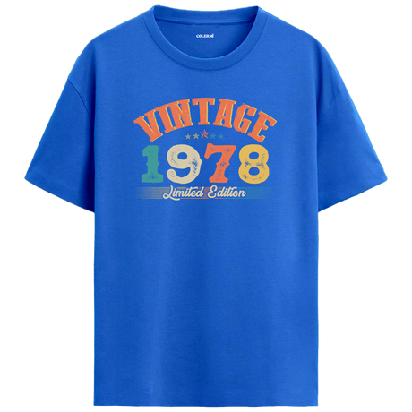 Vintage Crew Neck Oversized T-Shirt - Echo 1978