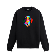 Pop Art Labrador Köpek Baskılı Sweatshirt - Renkli Tasarım