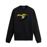 Pop Art Tukan Baskılı Sweatshirt - Tropik Tasarım