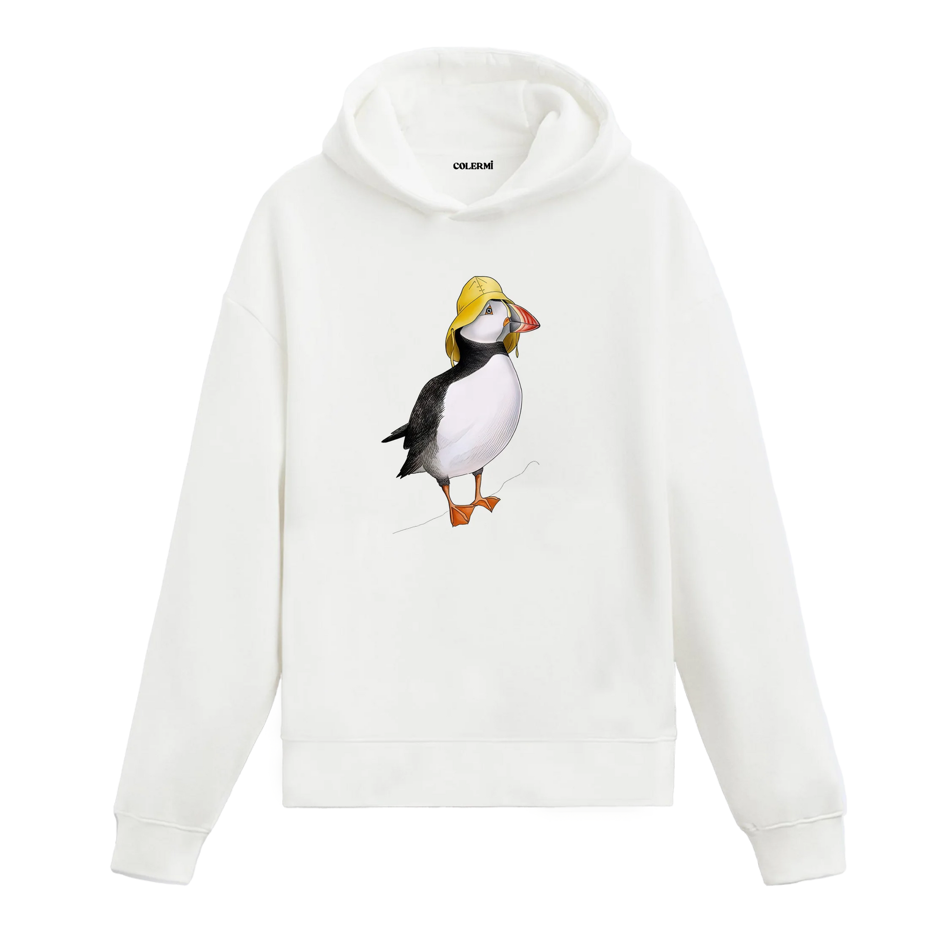 Şapkalı Deniz Papağanı Tasarımlı Hoodie görsel 2 | Colermi