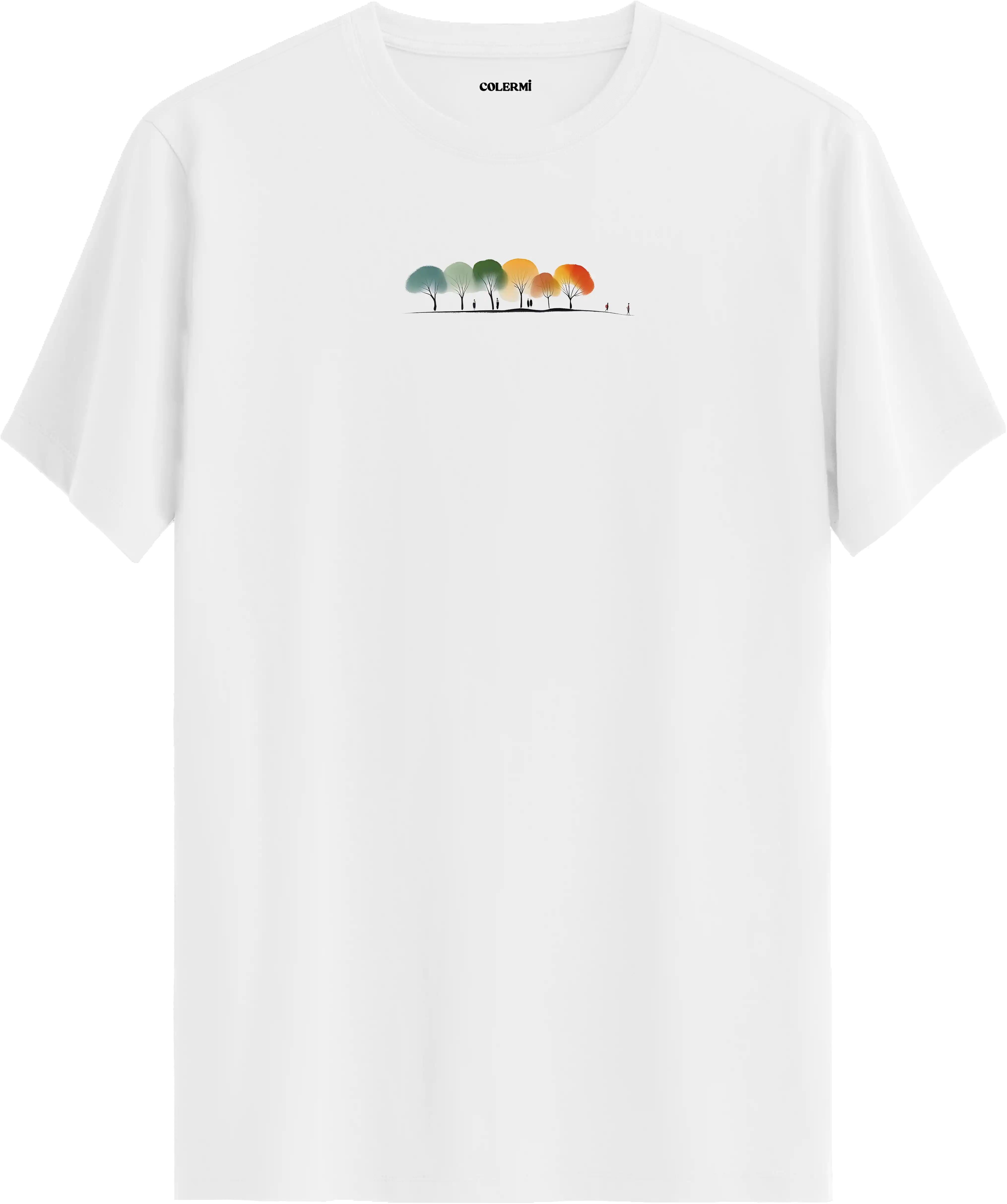 Renkli Ağaçlar Tişört