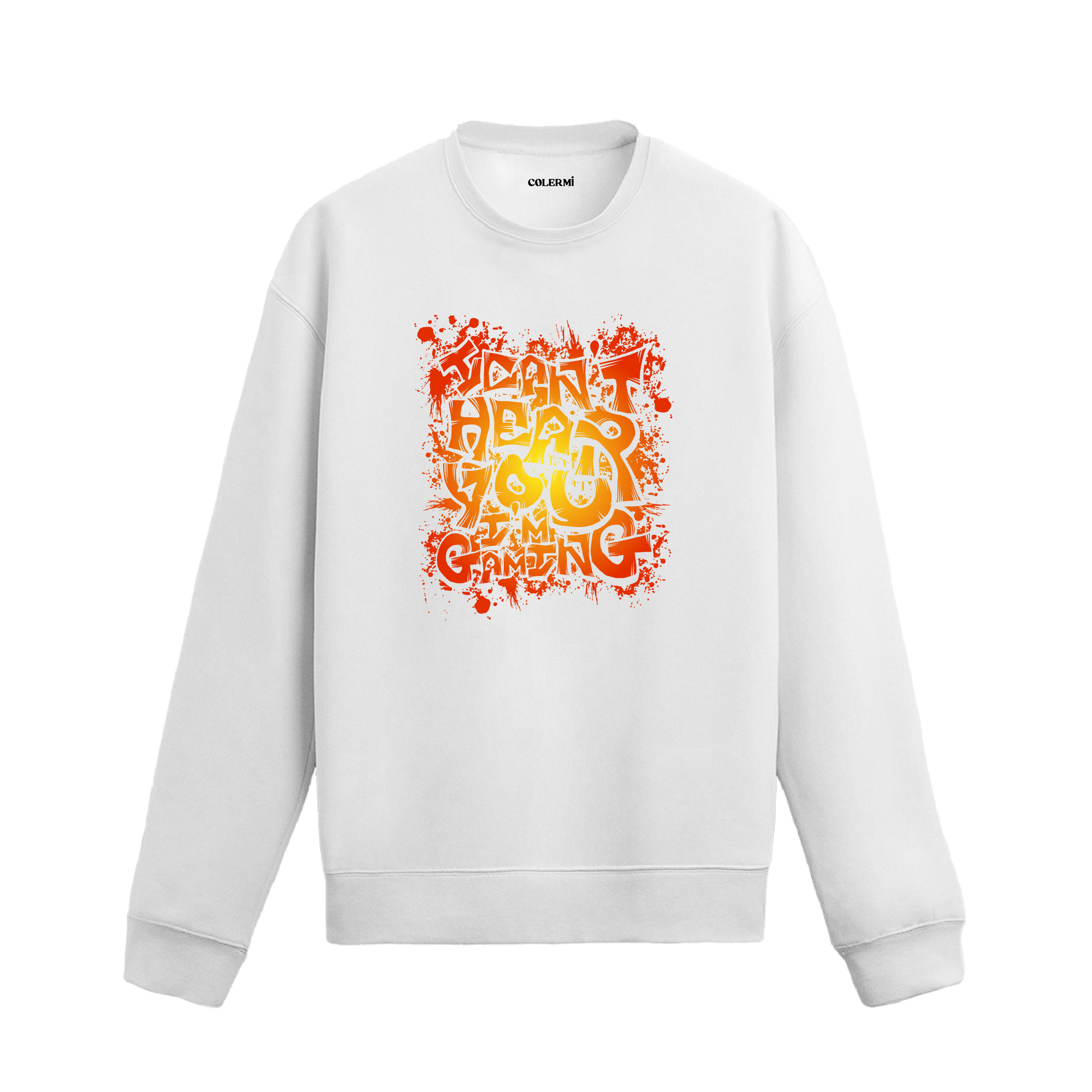 Gaming temalı “Oyun Modundayım” yazı baskılı retro sweatshirt.