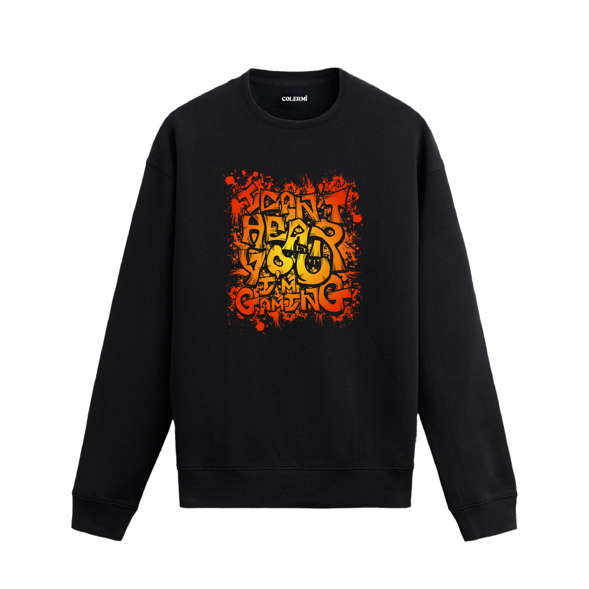 Gaming temalı “Oyun Modundayım” yazı baskılı retro sweatshirt.