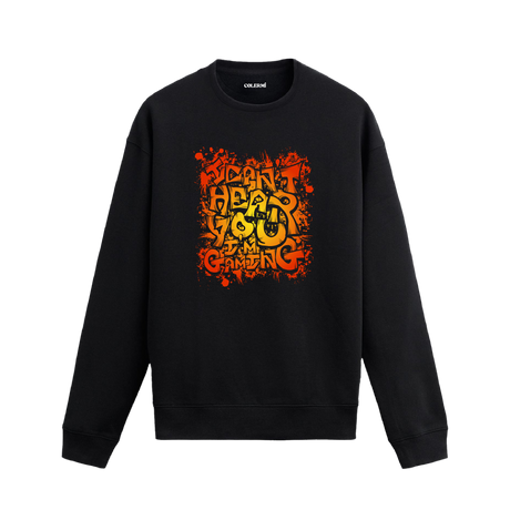 Gaming temalı “Oyun Modundayım” yazı baskılı retro sweatshirt.