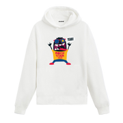 Rock yıldızı hayranı canavar baskılı hoodie – enerjik ve eğlenceli tasarım