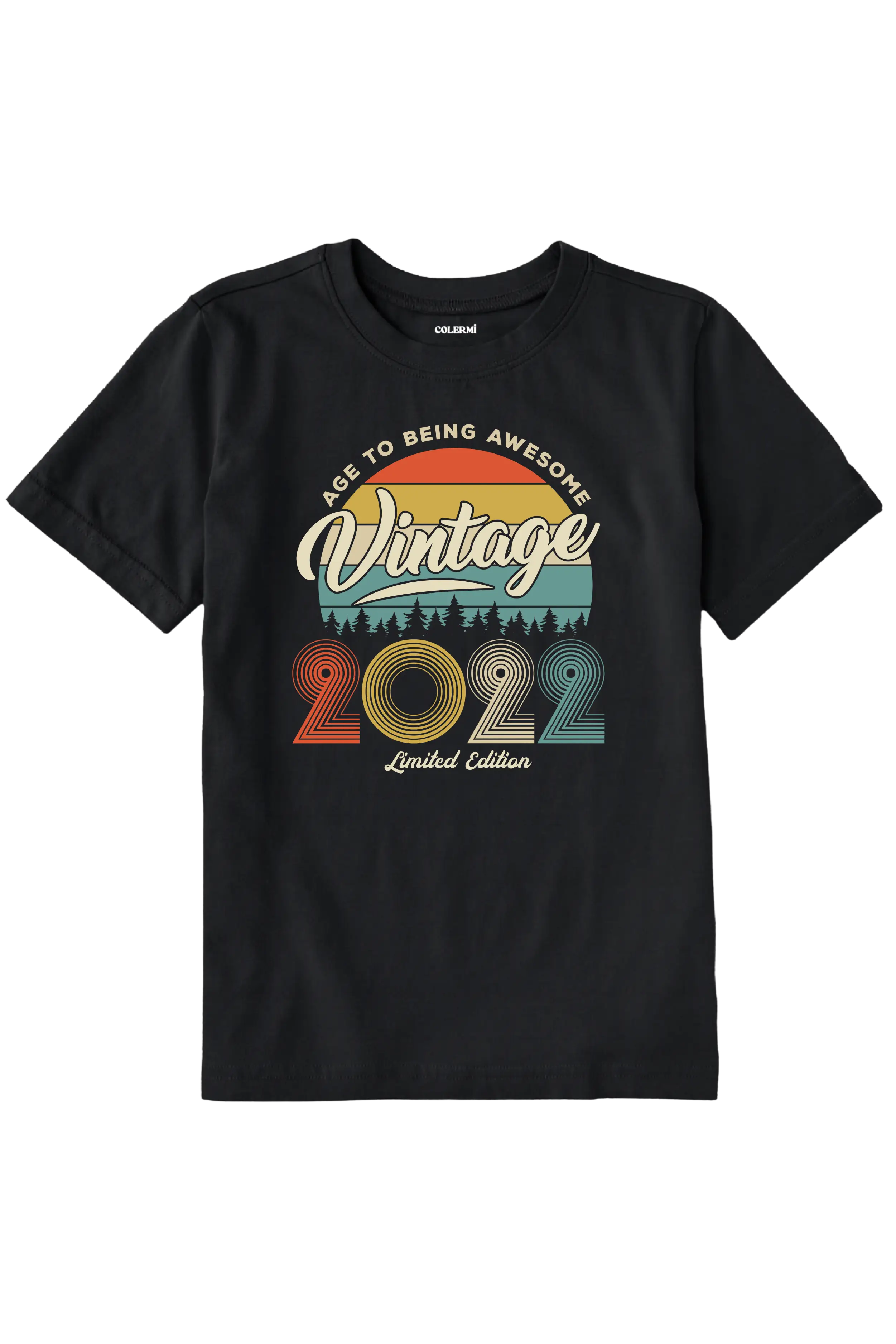 Vintage Çocuk Tişört – 2022 Doğum Tarihli Tasarım | Colermi