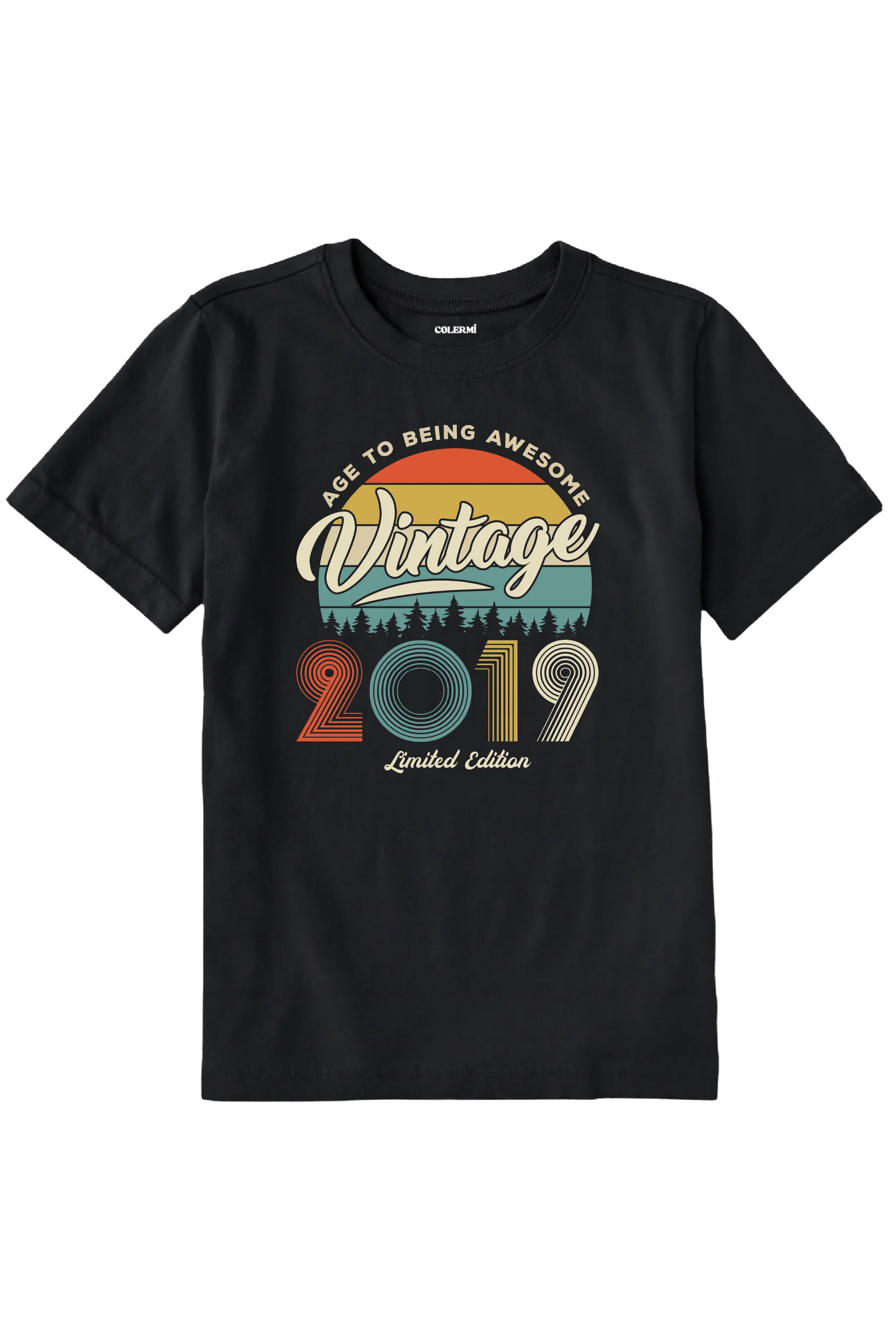 Vintage Çocuk Tişört – 2019 Doğum Tarihli Tasarım | Colermi