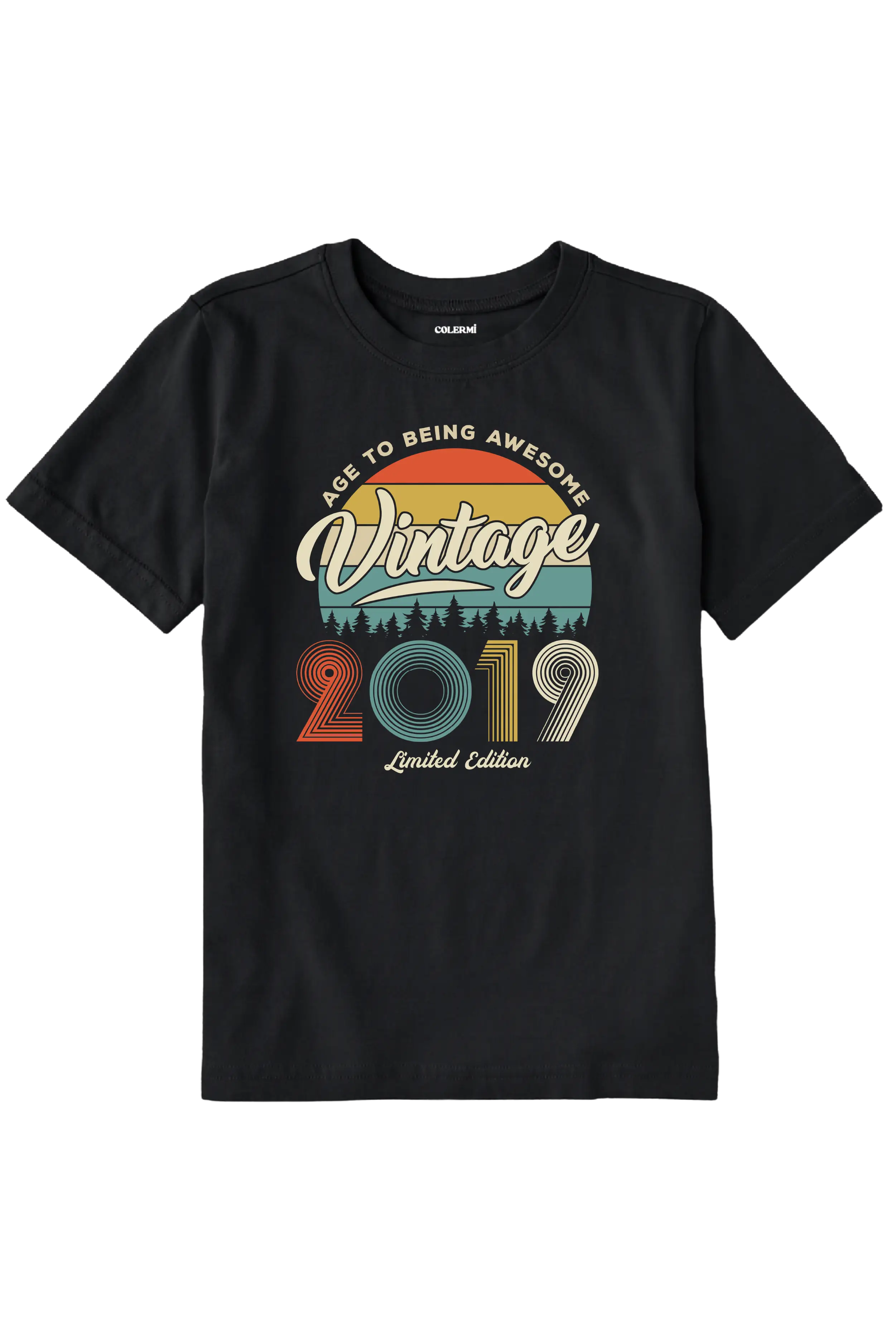 Vintage Çocuk Tişört – 2019 Doğum Tarihli Tasarım | Colermi