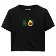 Colermi Kadın Crop Top Tişört -  Avokado