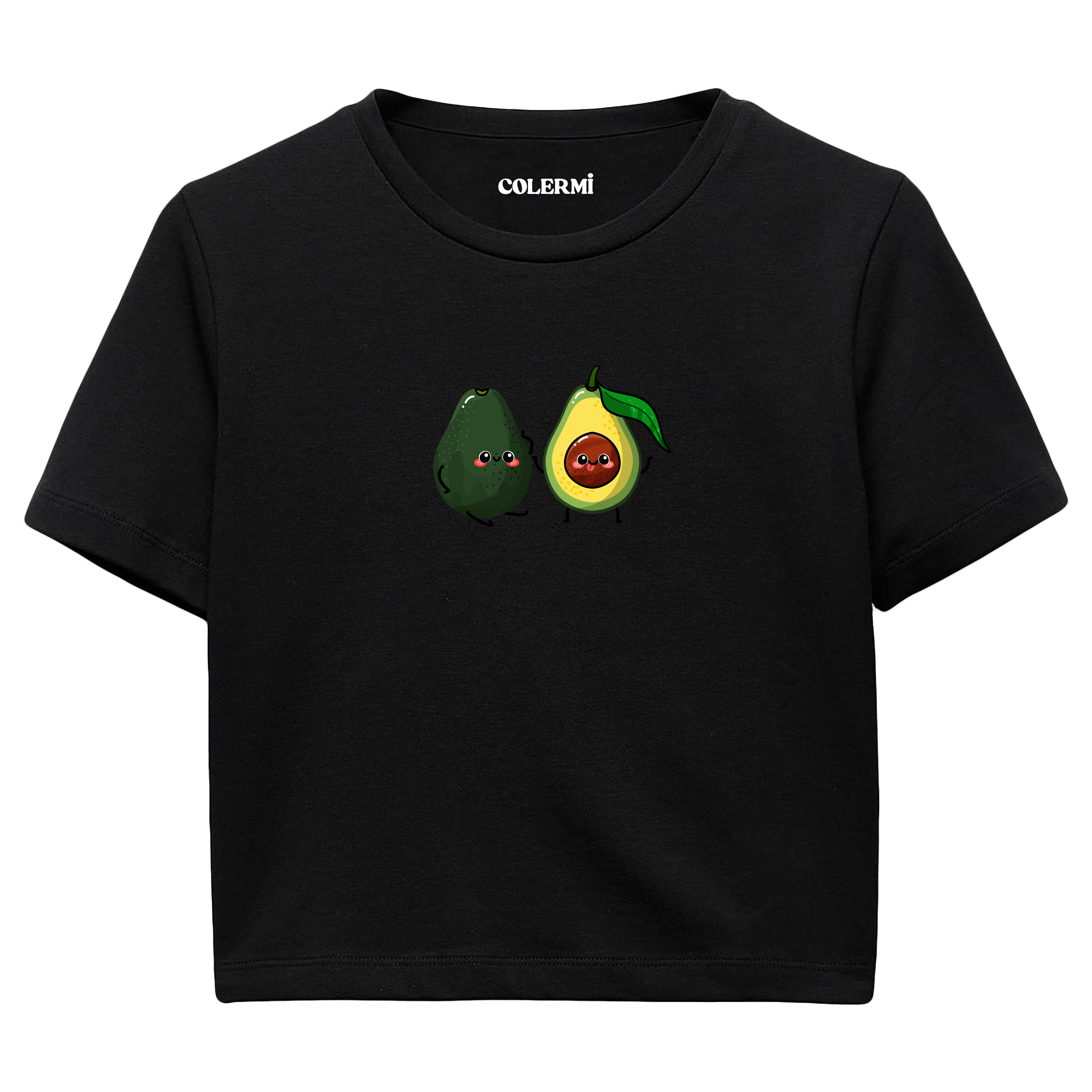 Colermi Kadın Crop Top Tişört -  Avokado