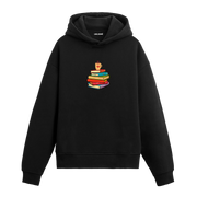 Siyah kitap ve kahve baskılı hoodie, %100 pamuk, unisex, kitap tutkunları için hoodie