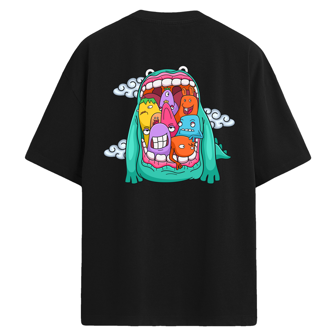 Monster Party %100 Pamuk Oversize Unisex Tişört