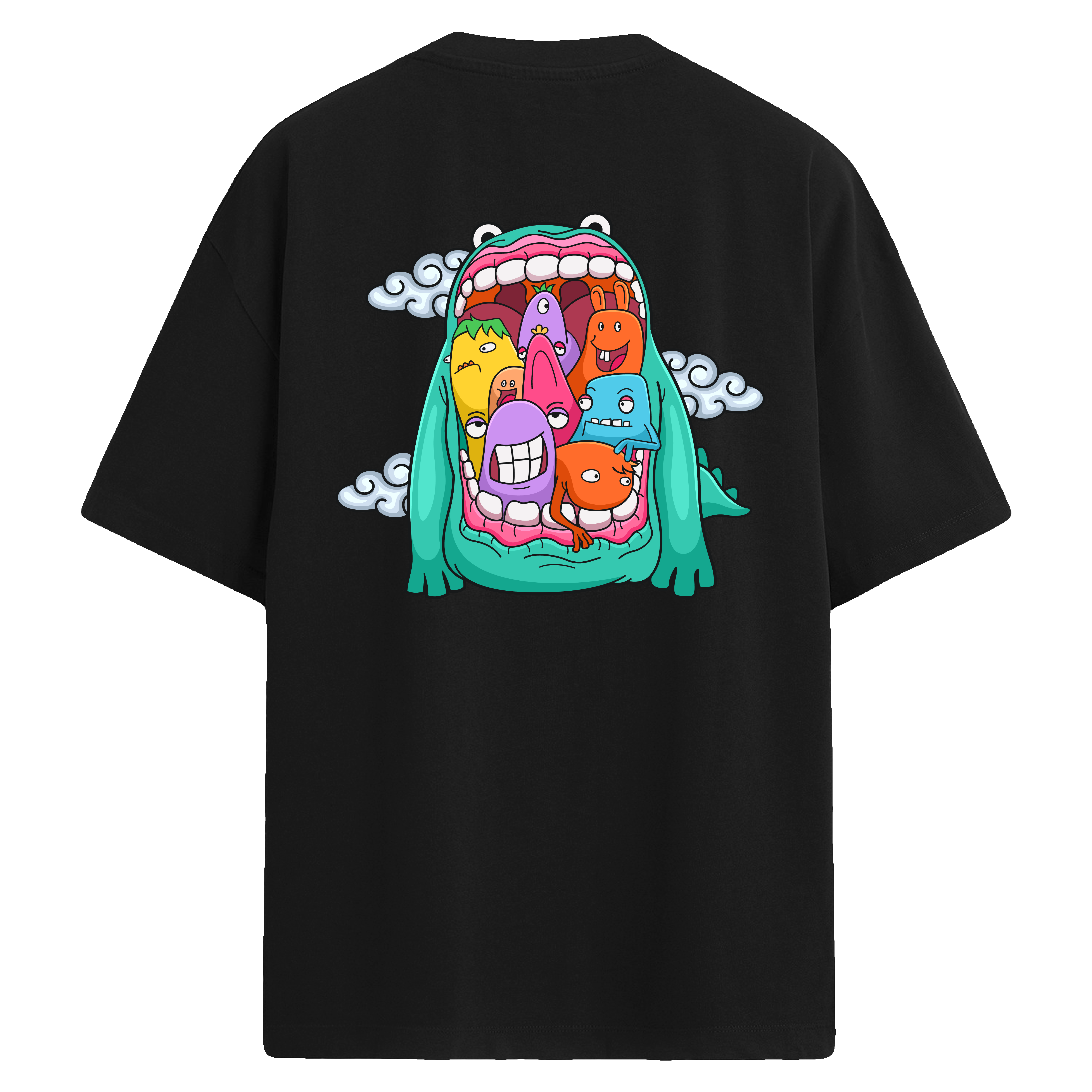 Monster Party %100 Pamuk Oversize Unisex Tişört