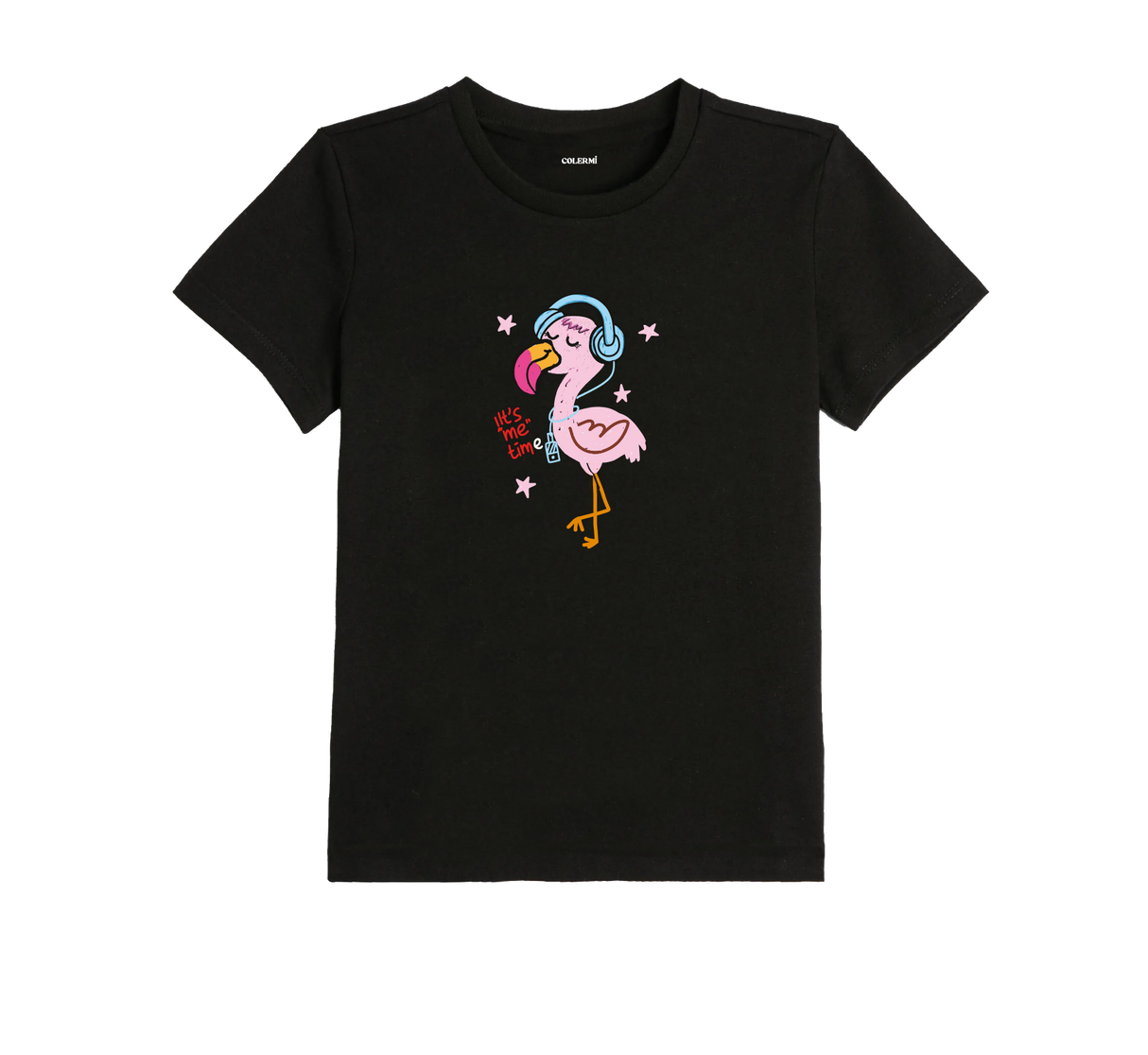 Müzik Sever Flamingo Çocuk T-Shirt