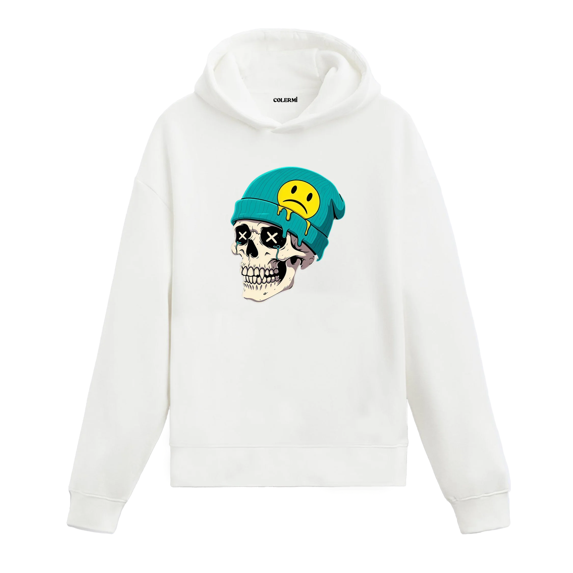 Sokak Temalı Kurukafa Tasarımlı Hoodie görsel 2 | Colermi