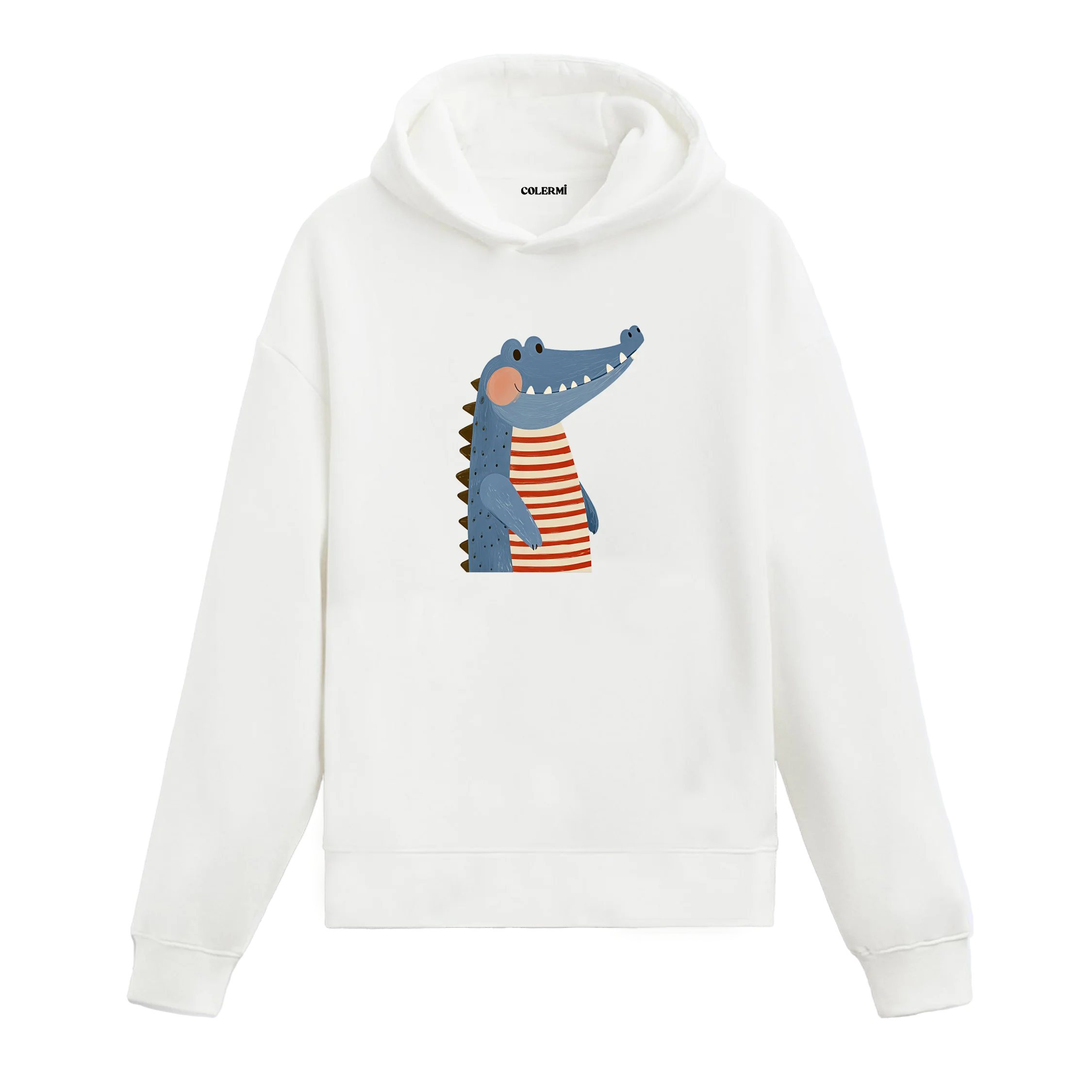 Timsah Tasarımlı Hoodie