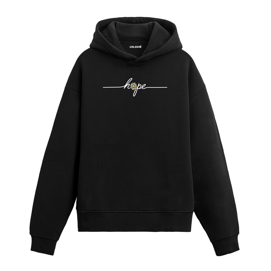 Hope Flower Hoodie - Minimalist Daisy Design, Inspirational Touch